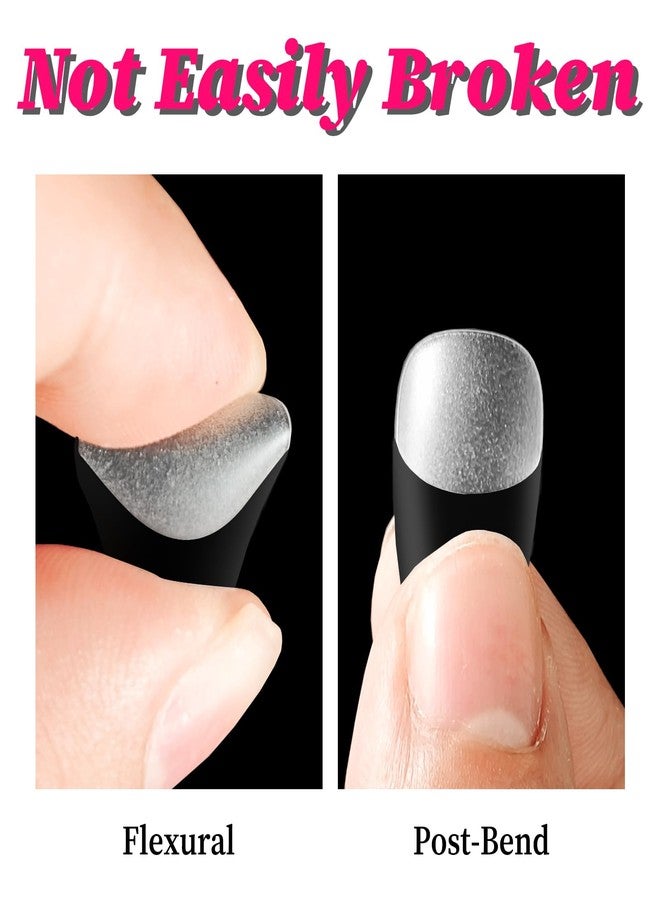 Lifextol 300pc Medium Coffin Nail Tips Fake Nails French Tip Press on Nails Medium Acrylic Nails Clear Nail Tips Full Cover False Nail Artificial Fingernail, 15 Sizes Matte Soft Gel Nail Extentions - Image 3